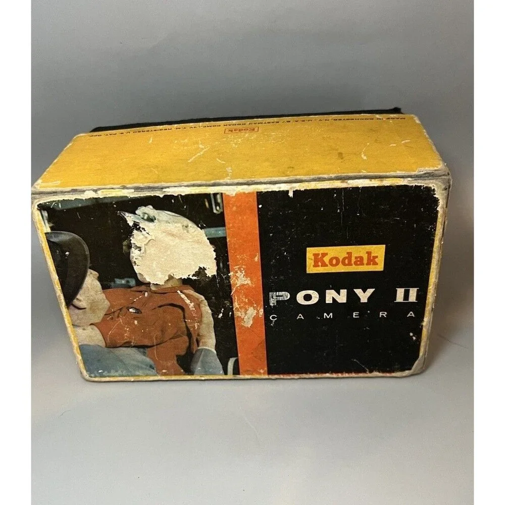 Antique Kodak Pony II 35mm Film Camera With Strap In Original Box